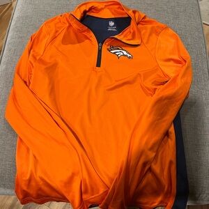 NFL Denver Broncos Orange Half-Zip Jacket